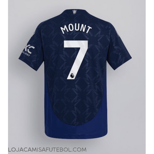 Camisa de Futebol Manchester United Mason Mount #7 Equipamento Secundário 2024-25 Manga Curta